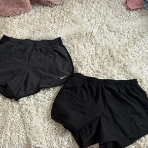Nike Women's Black and Gray Athletic Shorts
